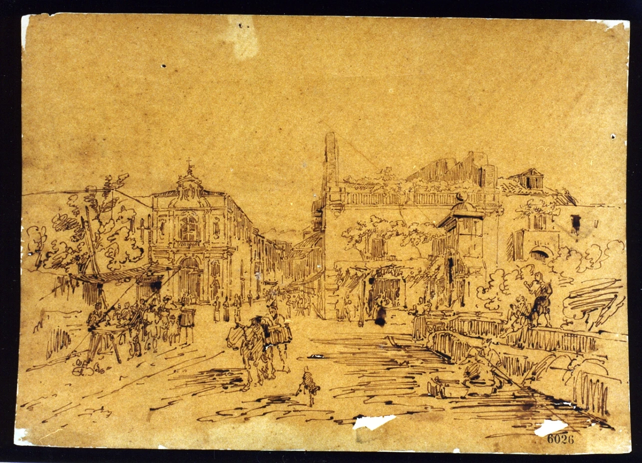 Veduta di piazza Tasso a Sorrento - Museo Nazionale di San Martino, Napoli 5